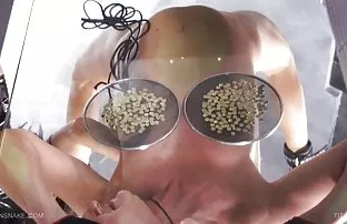 XXX Các cô hầu bàn trong đỏ quyến rũ các khách tổ chức